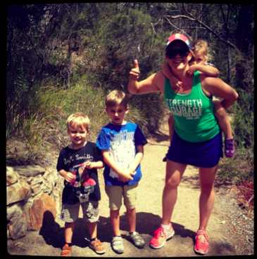 Taryn with her kids Taryn Brumfitt sticking it to unrealistic magazine covers.