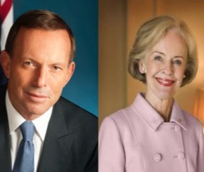 Tony Abbott and Quentin Bryce